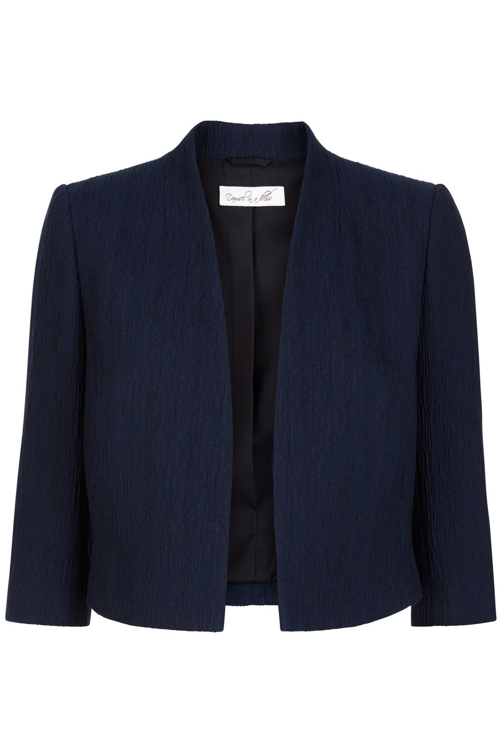 Sjp Jacket, Multi Coloured - pattern: plain; style: single breasted blazer; collar: round collar/collarless; predominant colour: royal blue; fit: tailored/fitted; sleeve length: long sleeve; sleeve style: standard; collar break: low/open; pattern type: fabric; pattern size: standard; texture group: woven light midweight; fibres: nylon - stretch; occasions: creative work; length: cropped; season: s/s 2016; wardrobe: investment