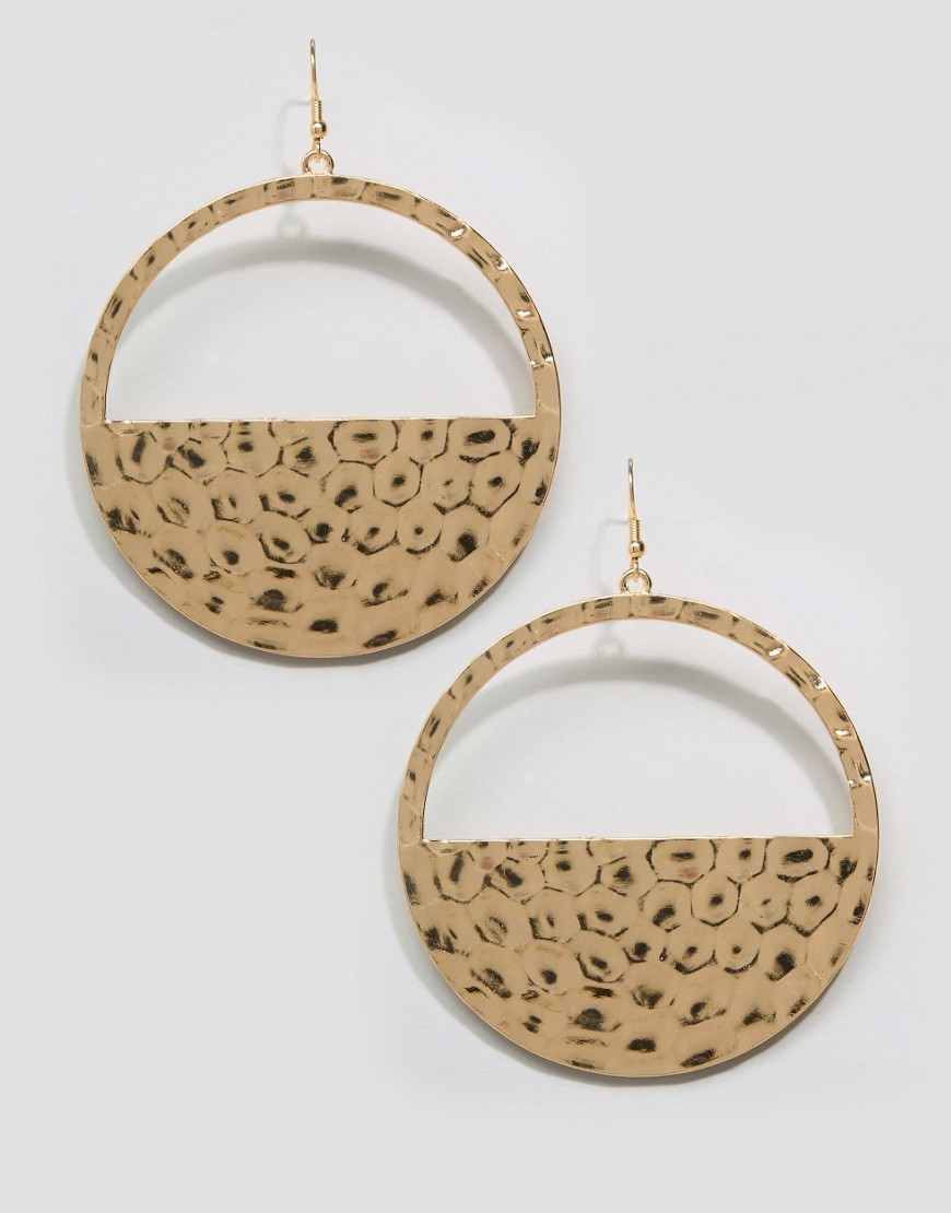 Bossert Hoop Drop Earrings Gold - predominant colour: gold; occasions: evening, occasion; style: hoop; length: long; size: standard; material: chain/metal; fastening: pierced; finish: metallic; season: s/s 2016; wardrobe: event