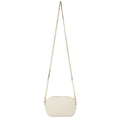 Baxter Mini Chain Camera Across Body Bag - predominant colour: ivory/cream; secondary colour: gold; occasions: evening; type of pattern: standard; style: clutch; length: hand carry; size: small; material: leather; pattern: plain; finish: plain; season: s/s 2016; wardrobe: event