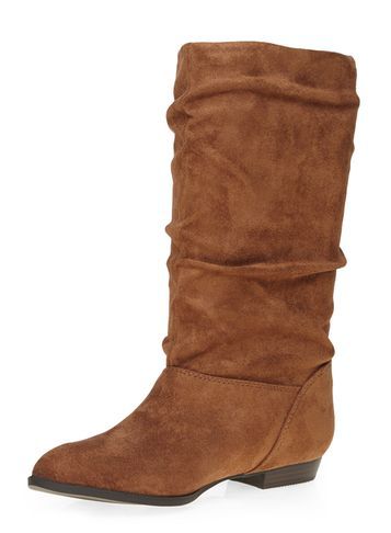 Womens 'tess' Tan Slouch Boots Brown - predominant colour: tan; occasions: casual, creative work; material: suede; heel height: flat; heel: block; toe: round toe; boot length: mid calf; style: standard; finish: plain; pattern: plain; season: s/s 2016; wardrobe: highlight