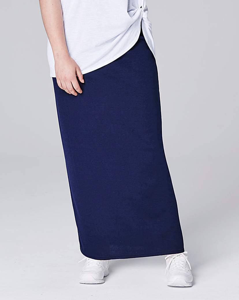 Crepe Maxi Tube Skirt - pattern: plain; length: ankle length; fit: body skimming; waist: mid/regular rise; predominant colour: navy; occasions: casual, creative work; style: maxi skirt; fibres: polyester/polyamide - stretch; pattern type: fabric; texture group: jersey - stretchy/drapey; season: s/s 2016; wardrobe: basic