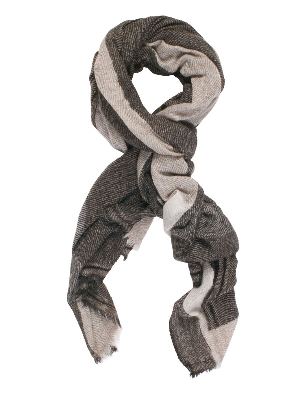 Checked Cashmere Scarf, Grey - predominant colour: mid grey; occasions: casual; type of pattern: standard; style: regular; size: standard; material: fabric; pattern: patterned/print; season: s/s 2016; wardrobe: highlight