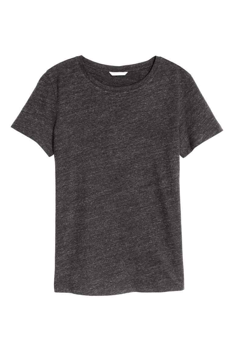 Cotton T Shirt - pattern: plain; style: t-shirt; predominant colour: charcoal; occasions: casual; length: standard; fibres: cotton - stretch; fit: straight cut; neckline: crew; sleeve length: short sleeve; sleeve style: standard; pattern type: fabric; texture group: jersey - stretchy/drapey; season: s/s 2016; wardrobe: basic