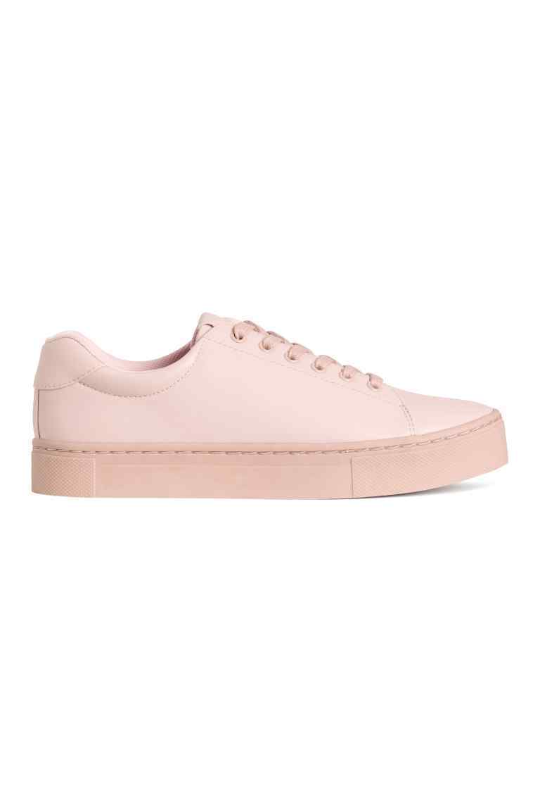 Trainers - predominant colour: blush; occasions: casual; material: fabric; heel height: flat; toe: round toe; style: trainers; finish: plain; pattern: plain; shoe detail: moulded soul; season: s/s 2016; wardrobe: highlight