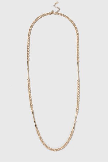 Link Chain Long Necklace - predominant colour: gold; occasions: casual; length: long; size: standard; material: chain/metal; finish: metallic; season: s/s 2016; wardrobe: basic; style: chain (no pendant)