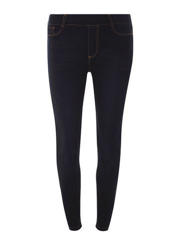 Womens **Tall Blue Black 'eden' Ultra Soft Jeggings Blue - length: standard; pattern: plain; style: leggings; waist: mid/regular rise; predominant colour: navy; occasions: casual; fibres: cotton - stretch; texture group: denim; fit: skinny/tight leg; pattern type: fabric; wardrobe: basic; season: a/w 2016