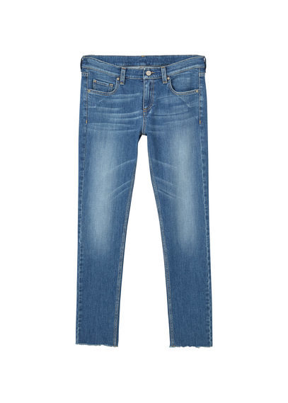 Straight Alice Jeans - style: straight leg; pattern: plain; pocket detail: traditional 5 pocket; waist: mid/regular rise; predominant colour: denim; occasions: casual; length: ankle length; fibres: cotton - stretch; jeans detail: whiskering, shading down centre of thigh; texture group: denim; pattern type: fabric; wardrobe: basic; season: a/w 2016