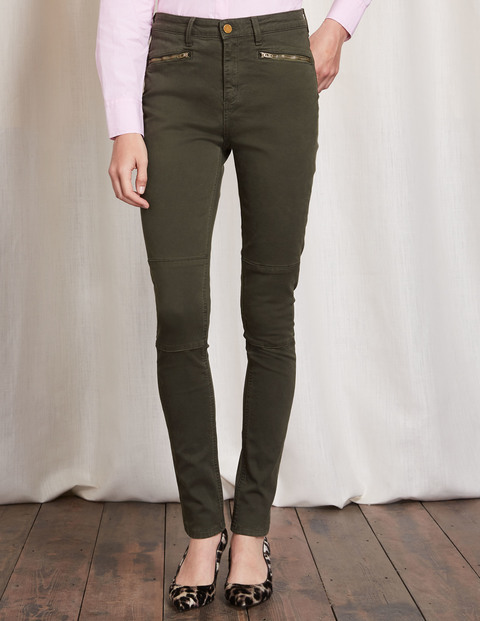 Brighton Biker Skinny Jean Khaki Women, Khaki - style: skinny leg; length: standard; pattern: plain; waist: high rise; predominant colour: khaki; occasions: casual, creative work; fibres: cotton - stretch; texture group: denim; pattern type: fabric; season: a/w 2016; wardrobe: highlight