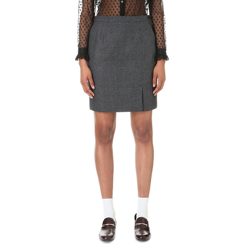Spirit Wool Blend Skirt, Women's, Gris Chine - pattern: plain; style: straight; fit: tailored/fitted; waist: mid/regular rise; predominant colour: charcoal; occasions: work; length: just above the knee; fibres: wool - mix; pattern type: fabric; texture group: woven light midweight; wardrobe: basic; season: a/w 2016