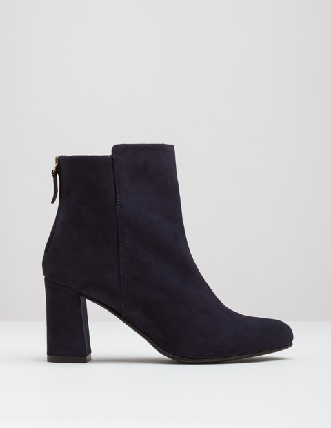 Odette Ankle Boot Navy Women, Navy - predominant colour: black; occasions: casual; material: suede; heel height: high; heel: block; toe: round toe; boot length: ankle boot; style: standard; finish: plain; pattern: plain; season: a/w 2016; wardrobe: highlight