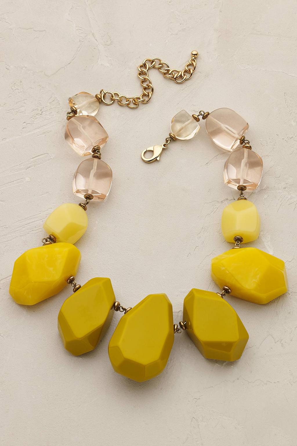 Novara Beaded Necklace - secondary colour: ivory/cream; predominant colour: yellow; occasions: casual; length: mid; size: large/oversized; material: chain/metal; finish: plain; embellishment: beading; multicoloured: multicoloured; style: bead; season: a/w 2016; wardrobe: highlight