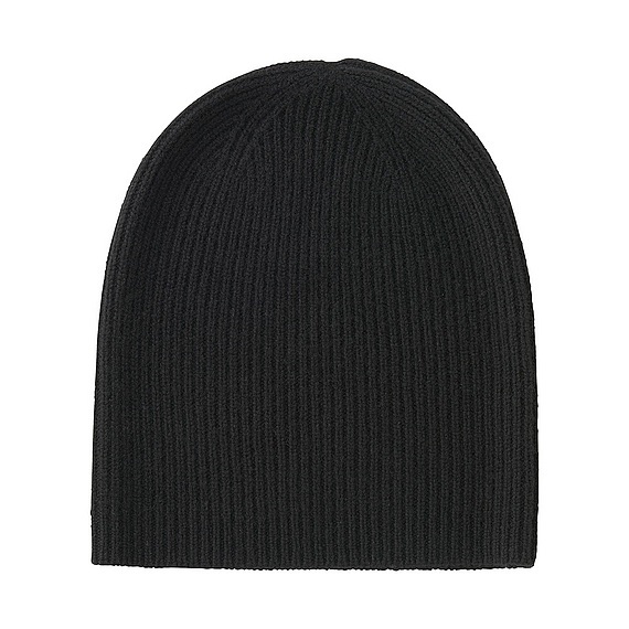100% Cashmere Beanie Black - predominant colour: black; occasions: casual; type of pattern: standard; style: beanie; size: standard; material: knits; pattern: plain; wardrobe: basic; season: a/w 2016