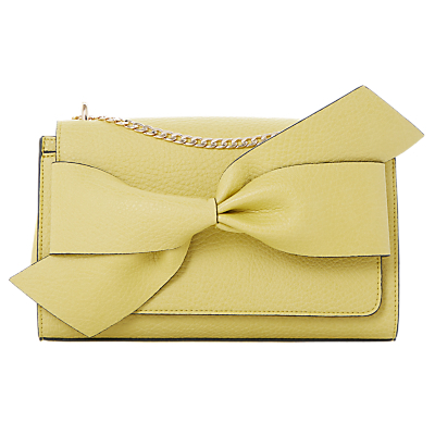 Dhloe Small Twist Knot Shoulder Bag - predominant colour: yellow; occasions: evening, creative work; type of pattern: standard; style: shoulder; length: shoulder (tucks under arm); size: small; material: faux leather; pattern: plain; finish: plain; wardrobe: highlight; season: s/s 2017
