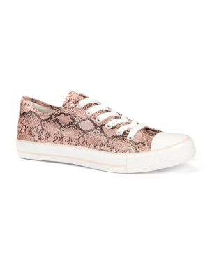 Snake Print Sports Shoes - predominant colour: mid grey; material: fabric; heel height: flat; embellishment: animal print, print; toe: round toe; style: trainers; pattern: animal print, patterned/print