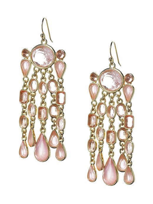 Pink Sparkle Drop Earring - predominant colour: pink; style: drop; length: long; size: standard; material: precious stones; fastening: pierced; embellishment: jewels