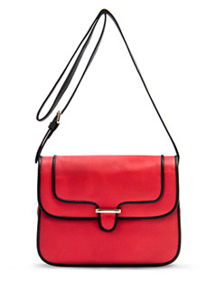Handbag M.. Bruno C - predominant colour: true red; type of pattern: standard; style: shoulder; length: across body/long; size: small; material: faux leather; pattern: plain