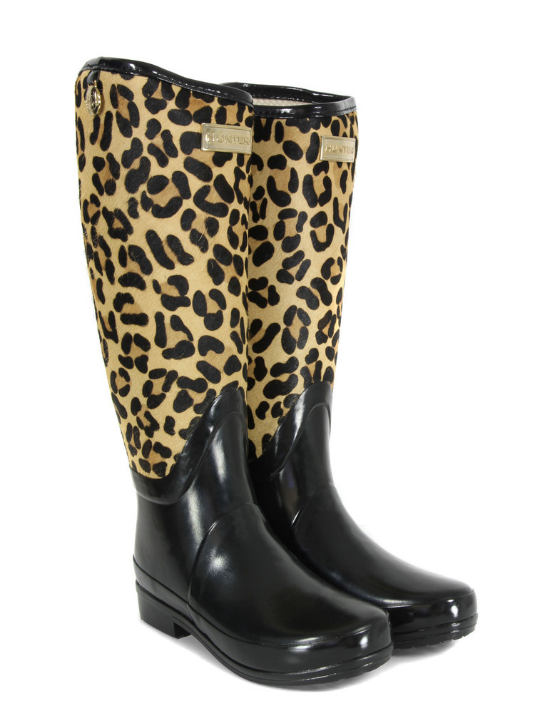 Regent Montpelier Brown Leopard Wellies - predominant colour: black; material: plastic/rubber; heel height: flat; embellishment: animal print; heel: standard; toe: round toe; boot length: knee; style: wellies; pattern: animal print