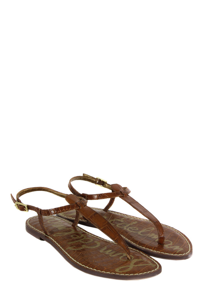 Gigi Whiskey Sandals - predominant colour: chocolate brown; material: leather; heel height: flat; ankle detail: ankle strap; heel: standard; toe: open toe/peeptoe; style: flip flops / toe post