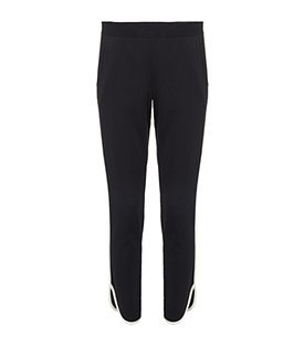 Nix Night Trousers - waist detail: fitted waist; pocket detail: small back pockets, pockets at the sides; waist: mid/regular rise; predominant colour: navy; occasions: evening, work; length: ankle length; fibres: polyester/polyamide - stretch; hip detail: fitted at hip (bottoms); trends: sports luxe; fit: tapered; style: standard