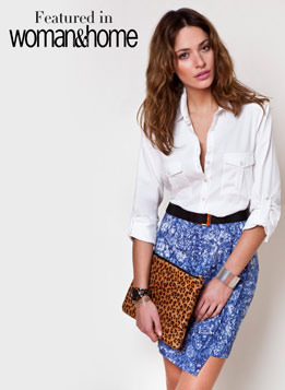 Print Drape Skirt - pattern: floral - busy, florals; style: wrap/faux wrap; fit: body skimming; waist detail: structured pleats at waist; waist: mid/regular rise; predominant colour: indigo; occasions: evening, occasion; length: just above the knee; fibres: polyester/polyamide - stretch; hip detail: structured pleats at hip; trends: prints; pattern type: fabric; pattern size: standard