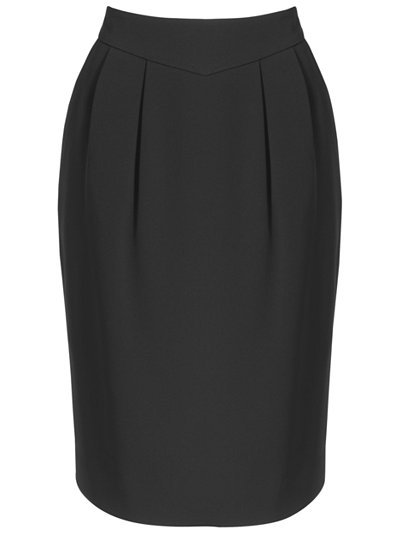 New Kensington Skirt, Black - pattern: plain; style: pencil; fit: tailored/fitted; waist detail: wide waistband/cummerbund; waist: high rise; predominant colour: black; occasions: work; length: just above the knee; fibres: polyester/polyamide - mix; pattern type: fabric; pattern size: standard