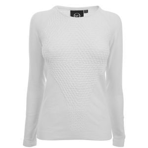 Pucker Knit Crew Neck Jumper - pattern: plain; length: below the bottom; style: standard; predominant colour: white; occasions: casual; fibres: cotton - mix; material texture: jersey; fit: standard fit; neckline: crew; waist detail: fitted waist; trends: white; sleeve length: long sleeve; sleeve style: standard; pattern type: knitted - other; pattern size: standard; texture group: jersey - stretchy/drapey