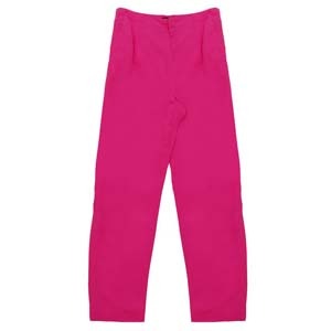 Silk High Waist Tapered Trousers - waist: high rise; pocket detail: pockets at the sides; predominant colour: hot pink; occasions: casual; length: ankle length; fibres: silk - 100%; material texture: sateen; texture group: structured shiny - satin/tafetta/silk etc.; fit: tapered; style: standard
