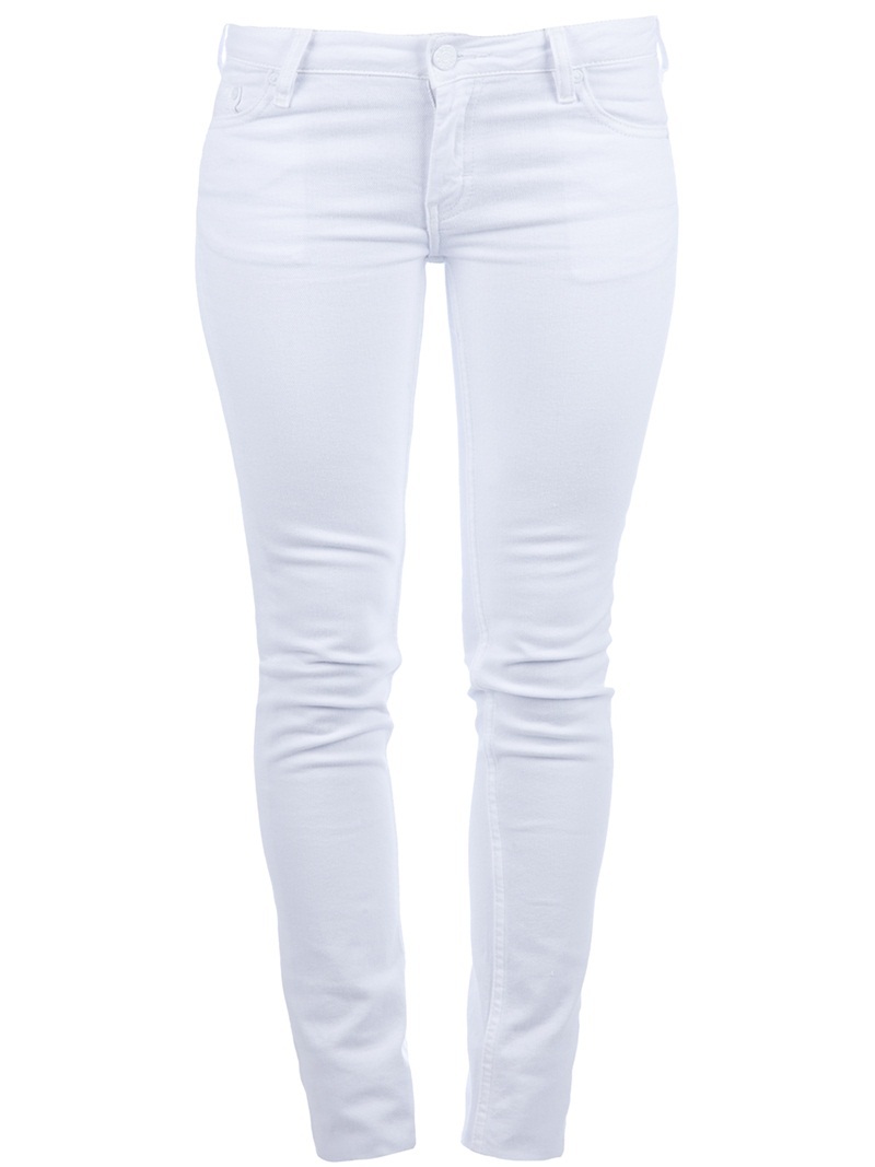 'Kex' Skinny Jean - style: skinny leg; length: standard; pattern: plain; waist: low rise; pocket detail: traditional 5 pocket; predominant colour: white; occasions: casual; fibres: cotton - stretch; material texture: denim; trends: white; texture group: denim; pattern type: fabric; pattern size: standard