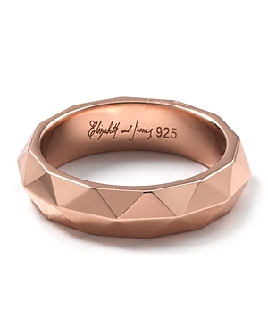 Rose Gold Geodesic Band Ring - predominant colour: champagne; style: band; size: standard
