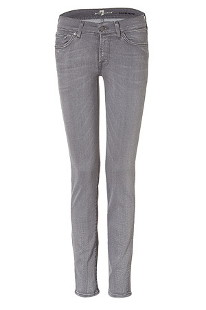 Grey Classic Skinny Roxanne Jeans - style: skinny leg; length: standard; pattern: plain; pocket detail: traditional 5 pocket; waist: mid/regular rise; predominant colour: mid grey; occasions: casual; fibres: cotton - stretch; material texture: denim; jeans detail: whiskering; texture group: denim; pattern type: fabric; pattern size: standard