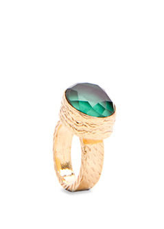 Ring 5 Fauno T C - predominant colour: gold; style: cocktail; size: large/oversized; material: chain/metal