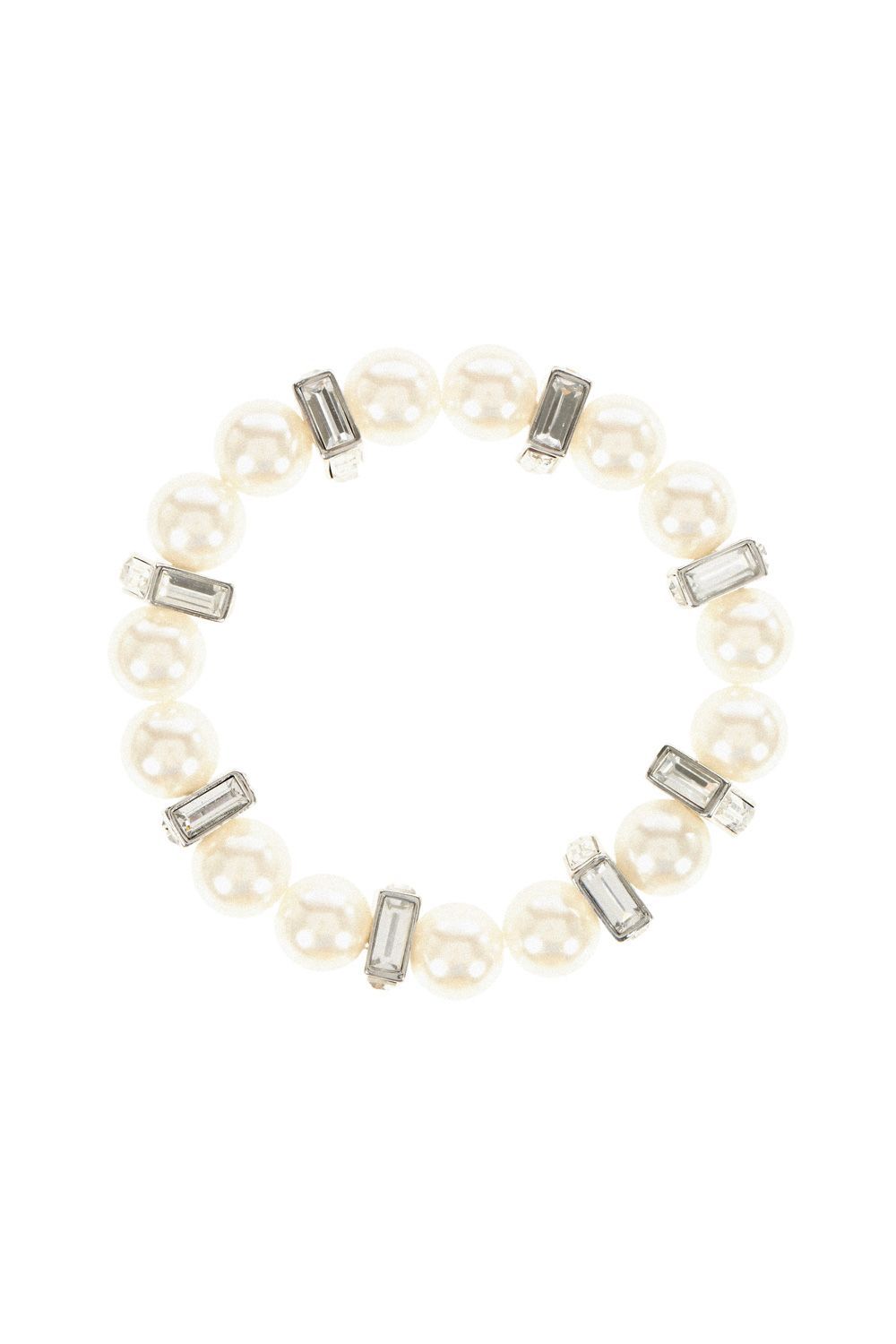 Kacie Bracelet, Pearl - predominant colour: ivory; style: bangle; size: standard; material: pearl; embellishment: pearls
