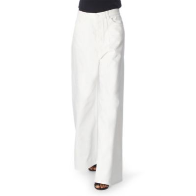 Salka Wide Leg Jeans - length: standard; pattern: plain; pocket detail: traditional 5 pocket; waist: mid/regular rise; style: wide leg; predominant colour: white; fibres: cotton - 100%; material texture: denim; occasions: occasion; trends: white; texture group: denim; pattern type: fabric; pattern size: standard