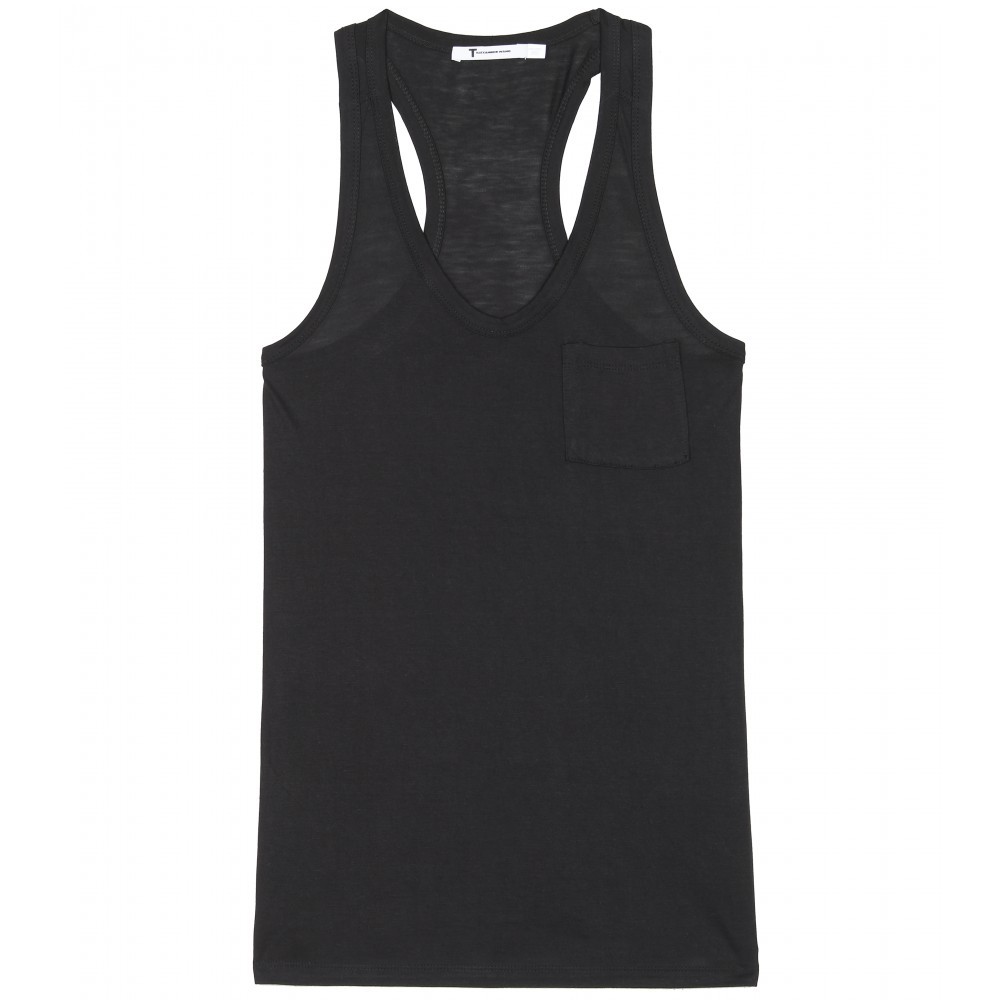 Classic Tank With Pocket - sleeve style: standard vest straps/shoulder straps; pattern: plain; waist detail: fitted waist; style: vest top; back detail: racer back/sports back; predominant colour: black; occasions: casual; length: standard; neckline: scoop; fibres: polyester/polyamide - 100%; material texture: jersey; fit: body skimming; trends: sports luxe; sleeve length: sleeveless; pattern type: fabric; pattern size: standard; texture group: jersey - stretchy/drapey
