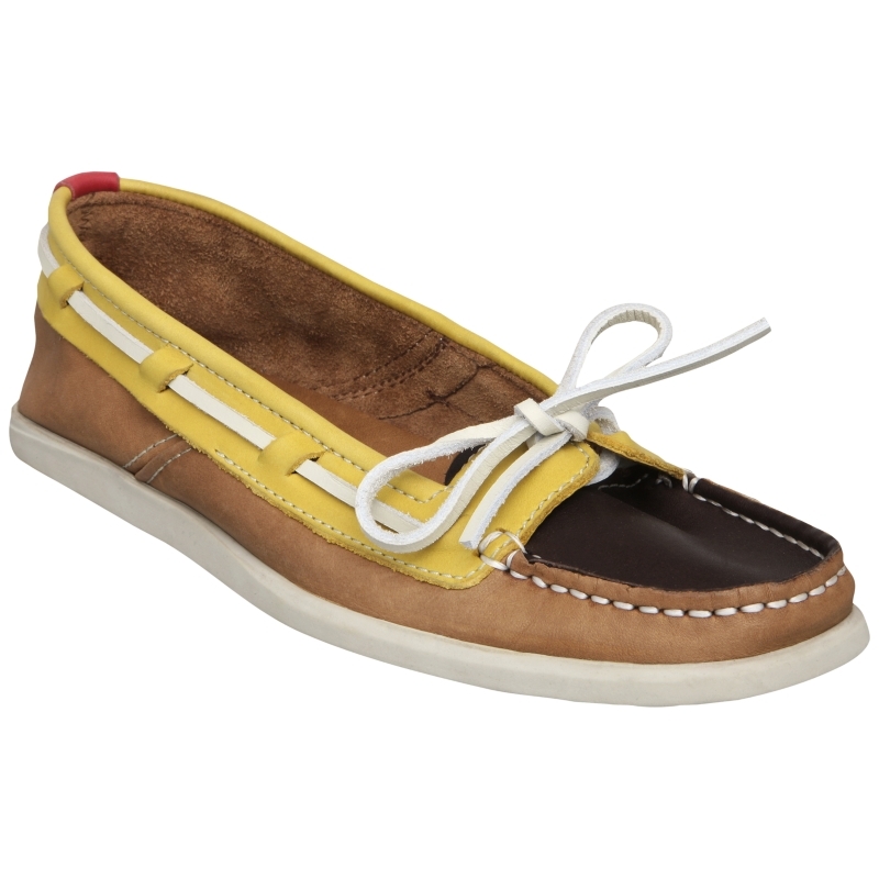 Lydio Leather Casual Boat Shoes, Tan - predominant colour: multicoloured; material: leather; heel height: flat; toe: round toe; style: loafers