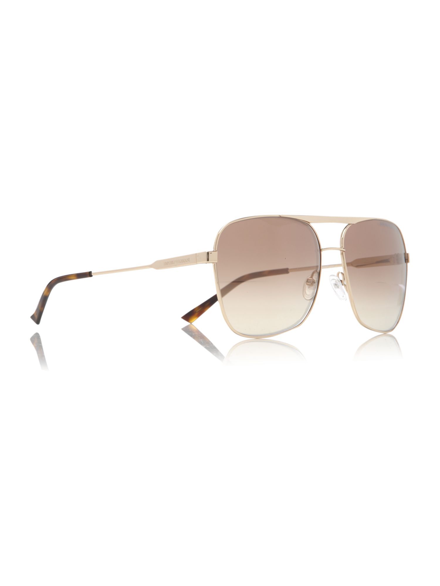 Ladies Ea9790/S Sunglasses - predominant colour: gold; style: aviator; size: standard; material: chain/metal; pattern: plain