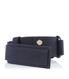 Fabric Belt - predominant colour: black; style: classic; size: standard; worn on: hips; material: fabric; pattern: plain