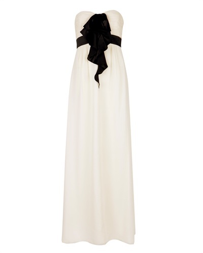Ted Baker Balfo Bow Detail Maxi Dress - fit: empire; pattern: plain; style: maxi dress; sleeve style: strapless; bust detail: added detail/embellishment at bust; waist detail: fitted waist, embellishment at waist/feature waistband; neckline: sweetheart; back detail: low cut/open back; predominant colour: pistachio; occasions: evening, occasion; length: floor length; fibres: silk - 100%; material texture: chiffon; trends: pastels; sleeve length: sleeveless; texture group: sheer fabrics/chiffon/organza etc.; pattern type: fabric; pattern size: standard