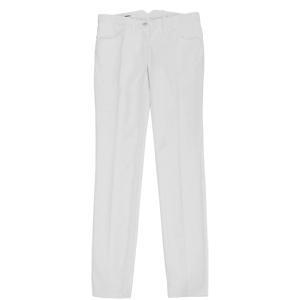 Cotton Drill Stretch Trouser - length: standard; pocket detail: small back pockets; hip detail: front pockets at hip; waist detail: belted waist/tie at waist/drawstring, narrow waistband; waist: mid/regular rise; predominant colour: white; occasions: casual, evening; fibres: cotton - stretch; material texture: sateen; trends: white; texture group: structured shiny - satin/tafetta/silk etc.; fit: straight leg; style: standard