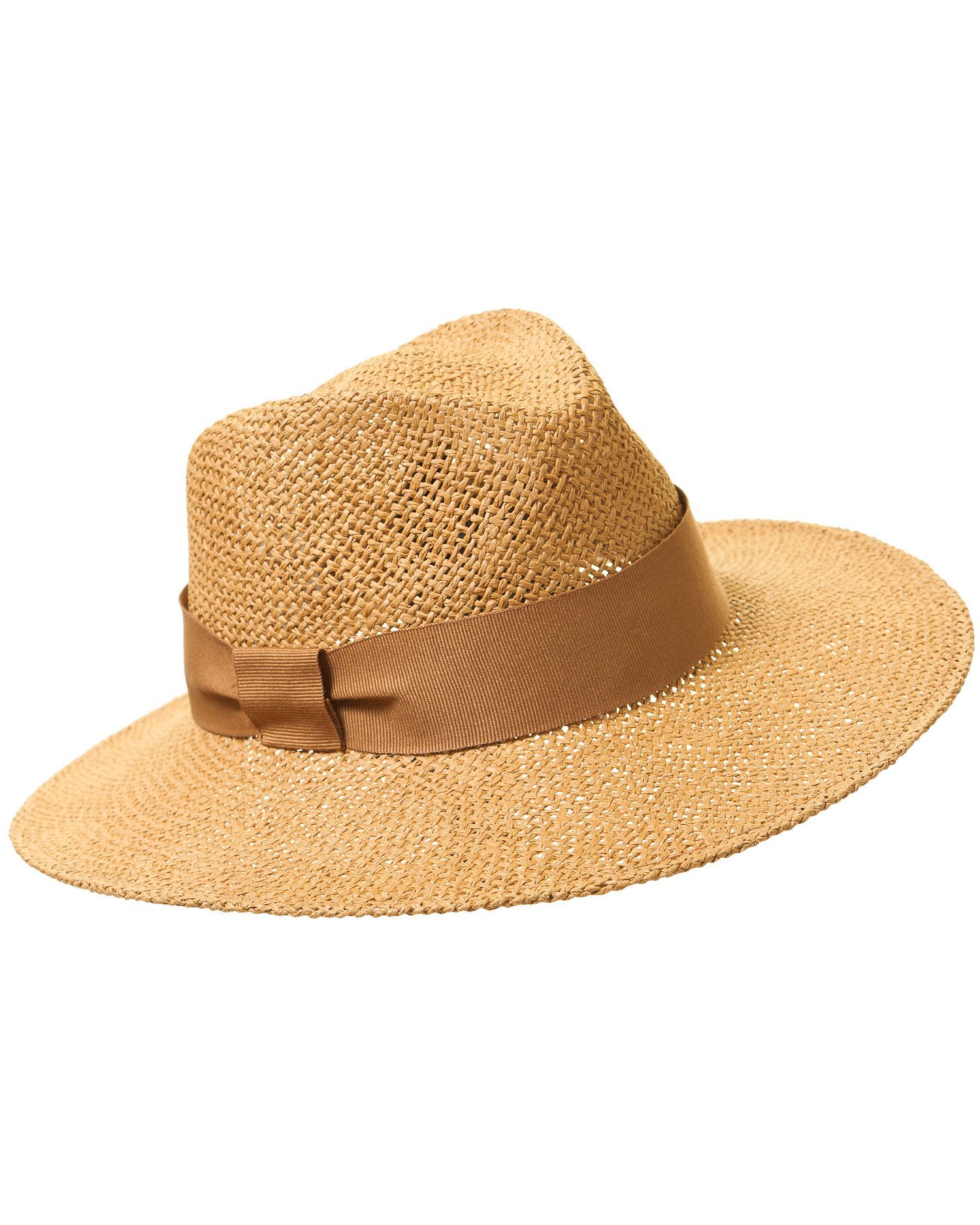 Broad Brim Open Weave Panama, Natural - predominant colour: camel; style: panama; size: large; material: sinamay; embellishment: ribbon; pattern: plain