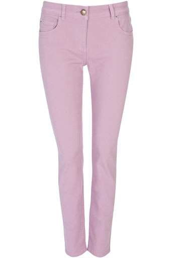 Petite Lilac Slim Leg Jeans - length: standard; pattern: plain; pocket detail: traditional 5 pocket; style: slim leg; waist: mid/regular rise; predominant colour: lilac; occasions: casual; fibres: cotton - stretch; material texture: denim; trends: pastels; texture group: denim; pattern type: fabric; pattern size: standard