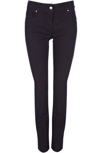 Navy Twill Slim Leg Jean - length: standard; pattern: plain; pocket detail: traditional 5 pocket; style: slim leg; waist: mid/regular rise; predominant colour: navy; occasions: casual; fibres: cotton - stretch; material texture: denim; texture group: denim; pattern type: fabric; pattern size: standard