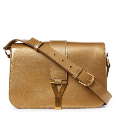 Chyc Mini Across–Body Bag - predominant colour: tan; style: shoulder; length: across body/long; size: small; material: patent; pattern: plain; finish: patent