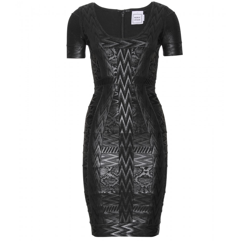 Zuzanna Coated Bandage Dress - length: mid thigh; pattern: heavily patterned, patterned/print; style: bodycon; predominant colour: black; occasions: evening; fit: body skimming; neckline: scoop; fibres: polyester/polyamide - stretch; material texture: sateen; sleeve length: short sleeve; sleeve style: standard; texture group: structured shiny - satin/tafetta/silk etc.; pattern type: fabric; pattern size: big & busy
