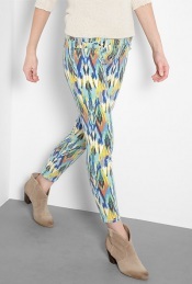 Arrow Print Stiletto Skinny Jean - style: skinny leg; length: standard; pattern: heavily patterned, abstract, patterned/print; pocket detail: traditional 5 pocket; waist: mid/regular rise; occasions: casual, evening, work; fibres: cotton - stretch; material texture: denim; predominant colour: multicoloured; trends: pastels, prints, brights; texture group: denim; pattern type: fabric; pattern size: big & busy