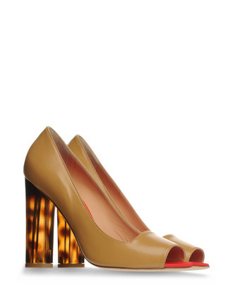 Pumps Heels Open Toe On Shoescrib - predominant colour: camel; material: leather; heel height: high; embellishment: animal print, print; heel: block; toe: open toe/peeptoe; style: courts; pattern: animal print, patterned/print