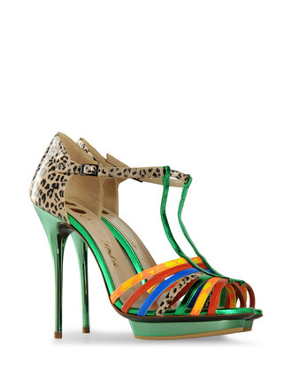 Sandals  Clogs Sandals On Shoescr - predominant colour: multicoloured; material: leather; heel height: high; embellishment: animal print, print; ankle detail: ankle strap; heel: platform; toe: open toe/peeptoe; style: strappy; pattern: animal print, patterned/print