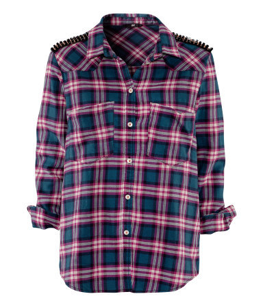 Shirt - neckline: shirt collar/peter pan/zip with opening; pattern: plain; style: shirt; predominant colour: navy; occasions: casual; length: standard; fibres: cotton - 100%; fit: straight cut; shoulder detail: added shoulder detail; sleeve length: 3/4 length; sleeve style: standard; texture group: cotton feel fabrics; pattern type: fabric; pattern size: standard; embellishment: beading; season: s/s 2013