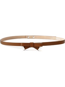 Bentley Belt, Tan - predominant colour: tan; occasions: casual, evening, work, occasion; type of pattern: standard; style: classic; size: skinny; worn on: waist; material: leather; pattern: plain; finish: plain; embellishment: bow