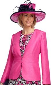 Fucshia Shimmer Shantung Jacket - pattern: plain; style: single breasted blazer; collar: standard lapel/rever collar; hip detail: fitted at hip; predominant colour: hot pink; occasions: casual, evening, work, occasion; length: standard; fit: tailored/fitted; fibres: polyester/polyamide - 100%; waist detail: fitted waist; sleeve length: long sleeve; sleeve style: standard; texture group: structured shiny - satin/tafetta/silk etc.; trends: fluorescent; collar break: low/open; pattern type: fabric; pattern size: standard